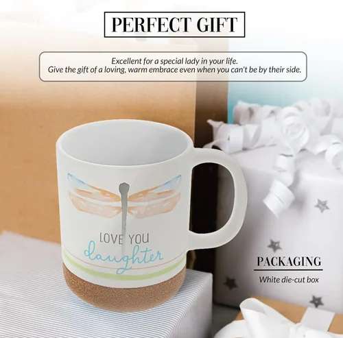 Vista 3 de Pavilion - Taza de café de 16 onzas, 16.0 fl oz, taza de té, a rayas, fondo esmaltado, acuarela, mejor amiga, amiga, mamá, abuela, hermana, hija