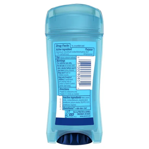Vista 11 de Secret Outlast - Desodorante antiperspirante para mujer, protección contra el sudor y el olor, minerales equilibradores de pH, gel transparente, sin