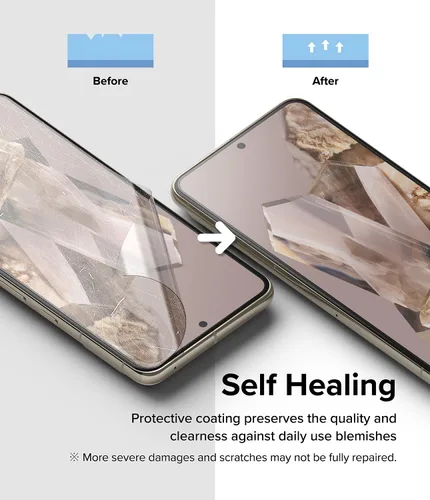 Vista 7 de Ringke Película doble fácil [protección de 4 capas] compatible con Google Pixel 8 Pro, revestimiento de reparación autocurable, cobertura completa