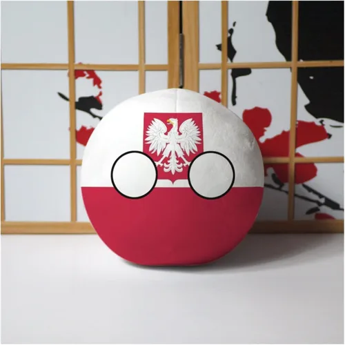 Vista 42 de Polandball Countryballs Muñeco de peluche Ucrania España Hungría Portugal Rumanía Grecia Austria México Polonia Ball (15,3.8 pulgadas)