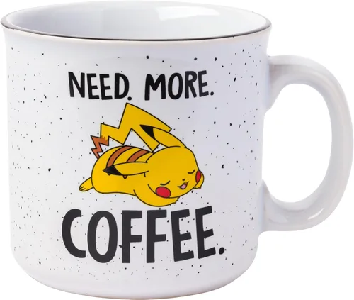 Vista 9 de Silver Buffalo - Taza de café de vidrio manchado con diseño de Pokémon con Pikachu, 17.5 onzas See through yellow, Electric pokemon, Collectible