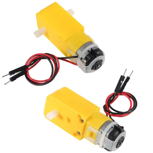 Vista 6 de Motor TT de engranajes eléctricos de CC de 3 V-6 V, motor de engranaje precableado de doble eje, chasis de coche inteligente para bricolaje, robot