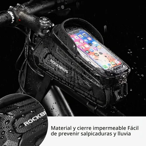 Vista 2 de ROCKBROS Bolsa de teléfono de bicicleta impermeable EVA Hard Shell