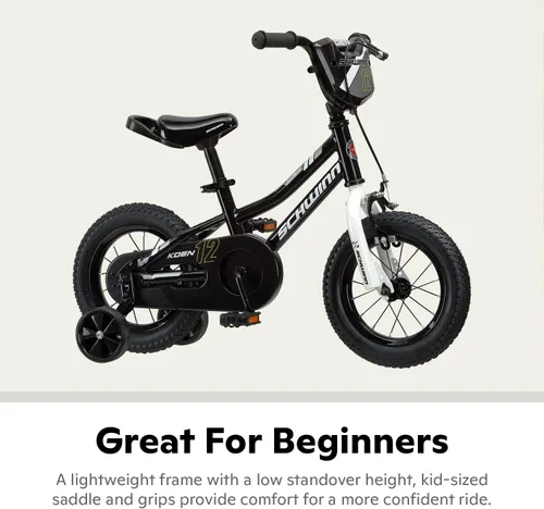 Vista 3 de Schwinn Elm y Koen Bicicleta o Bicicleta de Equilibrio, Bicicleta de 12-18 Pulgadas para Niños de 2-13 Años, Negro, Azul, Rojo, Verde Azulado, Rosa