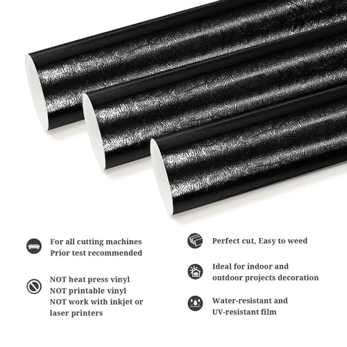 Vista 3 de TECKWRAP Vinilo cromado con textura metálica, vinilo autoadhesivo para manualidades, vinilo permanente para diseños de bricolaje, decoración