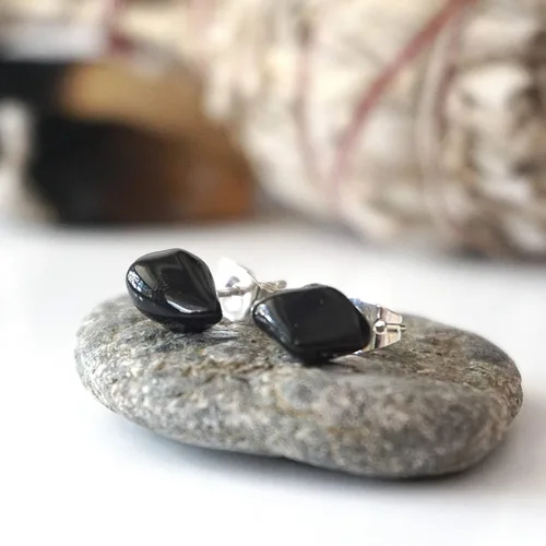 Vista 41 de Pendientes de tuerca de cristal de piedra natal aleternativa para mujer y hombre