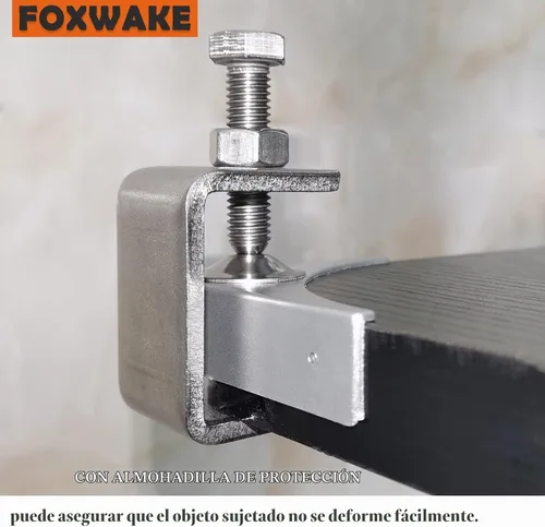 Vista 4 de Abrazaderas C de acero inoxidable mini de 1 pulgada para montaje, abrazaderas U metálicas resistentes para trabajo en metal, abrazadera de 1 3/16