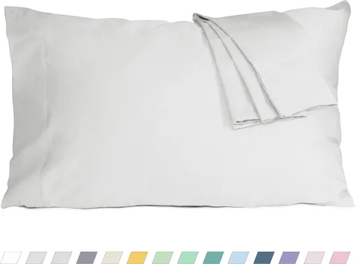 Vista 25 de Pillow Cases 100% Cotton Percale Standard Queen Set of 2 Blue Floral Floral Pillowcases Breathable Hypoallergenic Pre-Shrunk, 20 Inch x 30 Inch