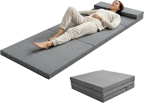 Vista 7 de Colchón no inflable plegable para maletero de automóvil, almohadilla para dormir para acampar o tienda de campaña, multiusos para acampar utilizado