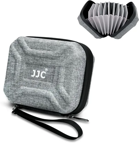 Vista 11 de JJC Bolsa de filtro de lente dura, estuche de filtro de 4 bolsillos para filtro circular de hasta 3.740 in con trabilla para cinturón, a prueba