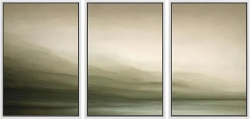 Vista 60 de SIGNWIN Lienzo enmarcado para pared, juego de arte sereno de pantanos con humedales verdes e ilustraciones de agua tranquila, arte moderno