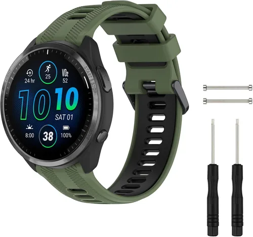 Vista 10 de Correa de reloj compatible con Garmin Forerunner 945/Forerunner 935, silicona suave deportiva Garmin 935/Fenix 5/Fenix 5 Plus, repuesto para Garmin