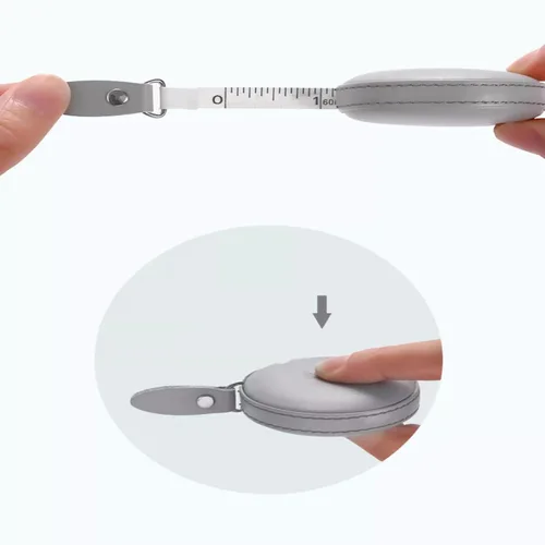 Vista 6 de Cinta métrica suave para el cuerpo, 59.1 in, 60 pulgadas, cinta métrica de doble escala, cinta métrica retráctil para medición corporal, costura