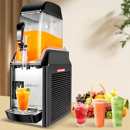 Vista 8 de Máquina comercial para granizar, 1 x 3.2 galones (58 tazas), máquina para hacer bebidas congeladas Margarita de un solo tanque, 550 W, 110 V