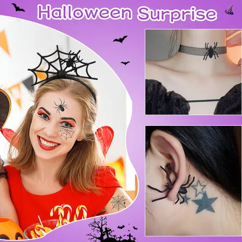 Vista 5 de TOKUFAGU Diadema de Halloween con cuernos de diablo con purpurina para adultos y niños, cuerno de diablo para fiesta de Halloween