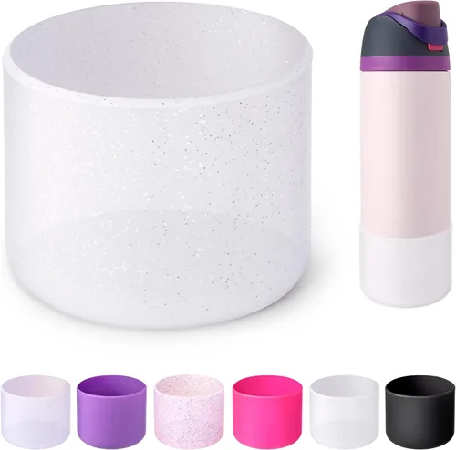 Vista 57 de Funda de Silicona para Botella de Agua Owala de 24oz, Manga Protectora Antideslizante Brillante para Botella de Agua Owala que Protege las Botellas