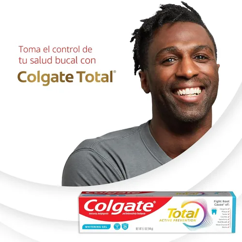 Vista 8 de Colgate Total Active Prevention - Pasta de dientes en gel blanqueador con flúor, a granel con fórmula clínicamente probada que combate las bacterias