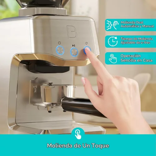 Vista 6 de CASABREWS Tornado Basic - Molinillo de café cónico con 35 ajustes