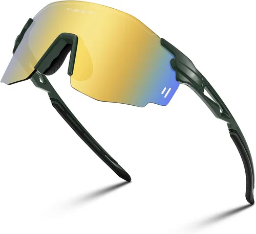 Vista 10 de FEISEDY Gafas de sol deportivas sin montura para hombres y mujeres Tr90 Marco para ciclismo Pesca Correr B0116