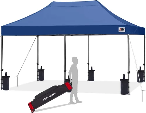 Vista 37 de ABCCANOPY Toldo Desplegable – Carpa/Toldo Portátil para Patio Exterior de 8 x 8 Pies, Resistente para Patio Trasero y Terraza con 4 Sacos de Arena