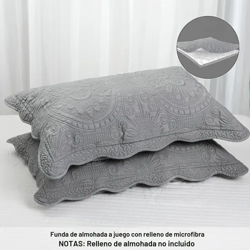 Vista 4 de BOSOWOS Fundas de almohada tamaño Queen de 20 x 30 pulgadas, juego de 2, ultrasuaves y transpirables, fundas de almohada acolchadas para dormir Gris