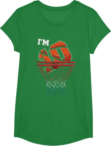 Vista 84 de Camiseta de regalo de cumpleaños con red de baloncesto de 10 años, Negro