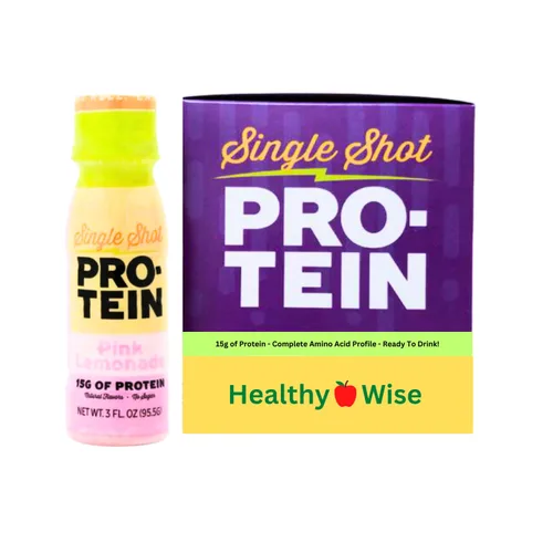 Vista 5 de HealthyWise - Bebidas de proteína de suero y colágeno, 0.51 onzas de proteína, sin grasa, sin azúcar, 3 onzas líquidas por porción