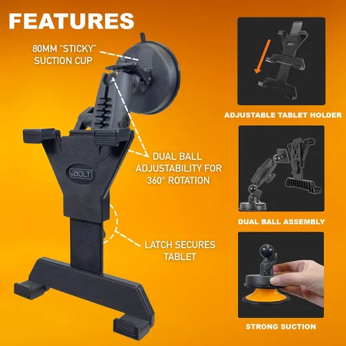 Vista 2 de iBOLT TabDock BizMount Soporte de ventosa para tabletas para camiones y vehículos
