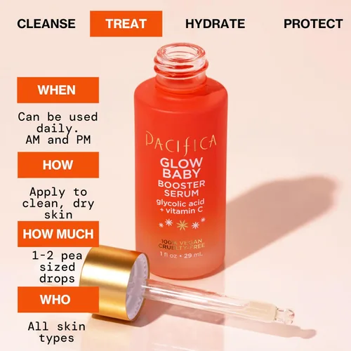 Vista 10 de Pacifica Suero Facial de Vitamina C - Suero Facial Potenciador Glow Baby 2-PACK - Ácido Glicólico - Corrector de Manchas Oscuras Anti Envejecimiento