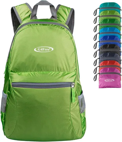 Vista 18 de G4Free Mochila plegable ligera de 20L para viajes, senderismo, mochila plegable para hombres y mujeres