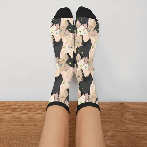 Vista 3 de Calcetines divertidos de moda para hombres y mujeres, cómodos y divertidos, calcetines de vestir locos