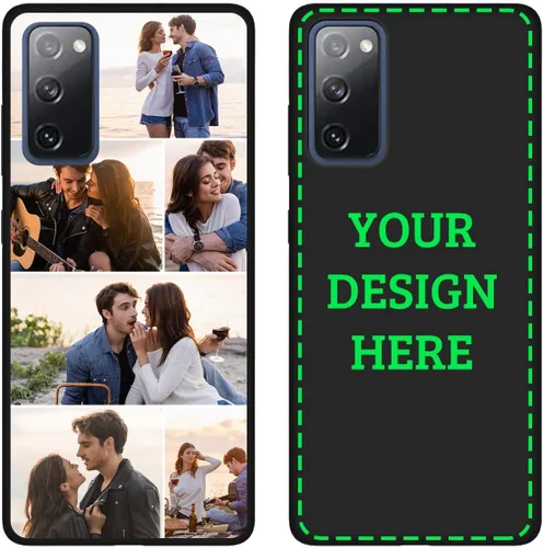 Vista 12 de Funda de teléfono con foto personalizada para Samsung Galaxy S20 FE 5G con imagen, texto, logotipo, nombre, delgada, suave, cubierta negra, regalo