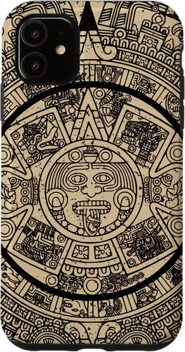 Vista 8 de Funda para iPhone 16 Mexican Aztec Sun Stone Maya Calendar VII