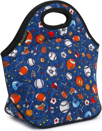Vista 14 de FlowFly Lonchera de neopreno para niños, bolsa suave con aislamiento, mini hielera térmica para niños, niñas, hombres, mujeres, escuela, trabajo