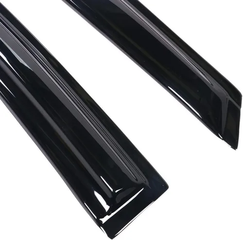 Vista 7 de Visor de ventana compatible con Ford Focus 2012-2018, protector de sol y lluvia acrílico tintado en humo, deflector de aire y ventilación de IKON
