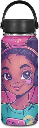 Vista 35 de ZOUTAIRONG Botellas de agua aisladas con asa para niños del 4 de julio, botella de agua metálica de acero inoxidable para niños, botella de agua