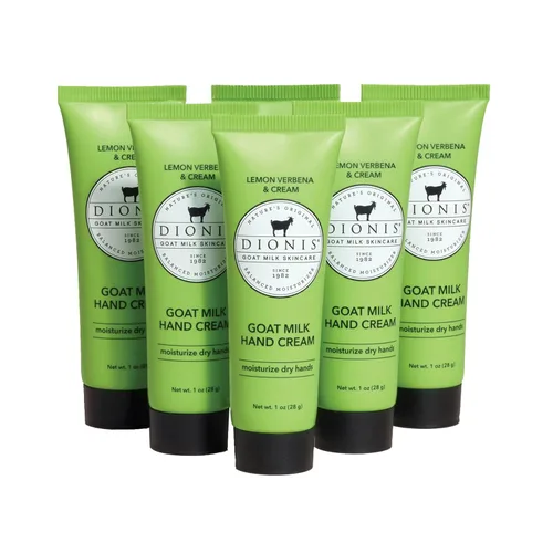Vista 9 de Dionis Crema de manos de leche de cabra – Loción hidratante para piel seca, segura para pieles sensibles – Crema cremosa de coco y avena 1 oz