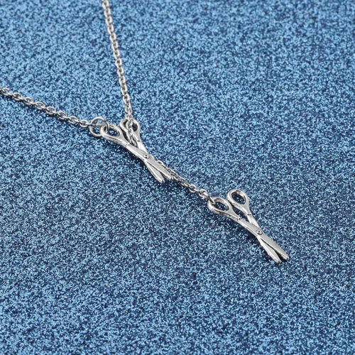Vista 3 de WUSUANED Collar de tijera Lariat, regalo divertido para peluquería, regalos de agradecimiento para estilistas, regalos de graduación