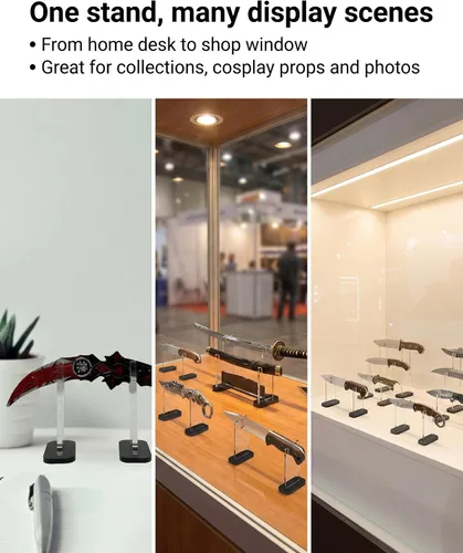 Vista 7 de Samurai Sword Holder, Knife Display Stand, Fixed Blade Knife Series, Decorative Sword Display Rack, Knife Collection Administrator, Acrylic