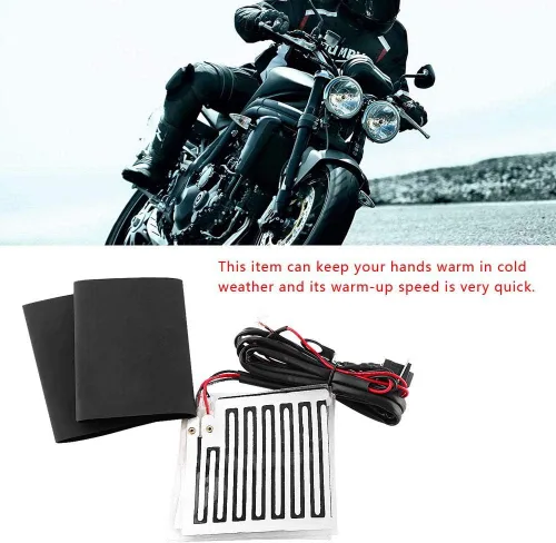 Vista 3 de Calentadores de manos para cuatrimoto, calentador de manillar + almohadillas de agarre calentadas de 12 V, calentadores de manos para manillar