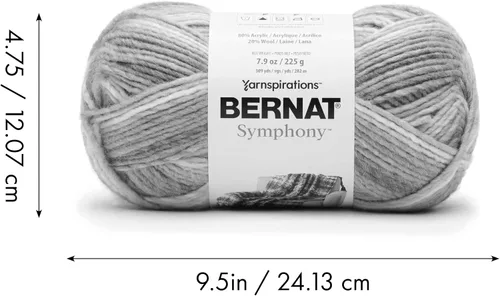 Vista 7 de Bernat Symphony - Hilo para ganchillo y tejido, arce otoñal, paquete de 2