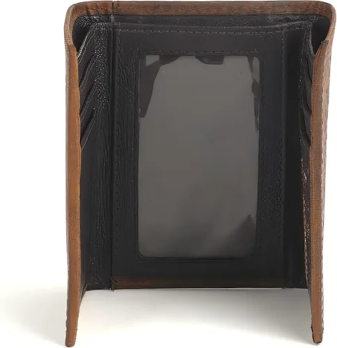 Vista 5 de ARIAT Billetera Trifold En Relieve Esquina Logo Marrón Talla única