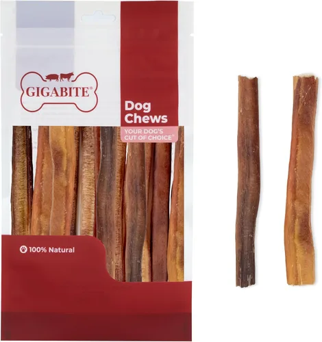 Vista 13 de GigaBite Golosinas y Mordedores Naturales de Ingrediente Único de Rango Libre - Palitos Bully/Palitos de Vejiga/Esófago de Res de Best Pet Supplies