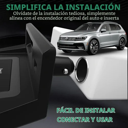 Vista 7 de Cargador de coche inalámbrico para VW Tiguan 2018 2019 2020 2021, almohadilla de carga rápida Qi de 15 W para iPhone Galaxy, accesorio de consola