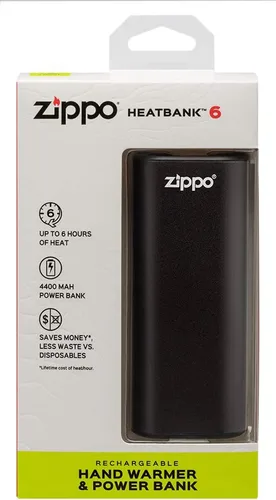 Vista 7 de Zippo Calentador de manos recargable HeatBank 6 plateado Negro