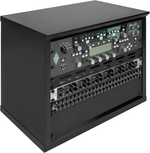 Vista 14 de Gator Frameworks Serie de Muebles Elite 2U Estante de Estudio de Escritorio de Madera en Acabado Negro Estándar (GFW-ELITERK-2U-BLK)