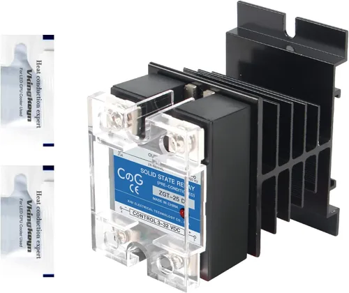 Vista 12 de CG Solid State Relay SSR-25DD DC to DC Input 3-32VDC To Output 5-240VDC 25A Single Phase Plastic Cover