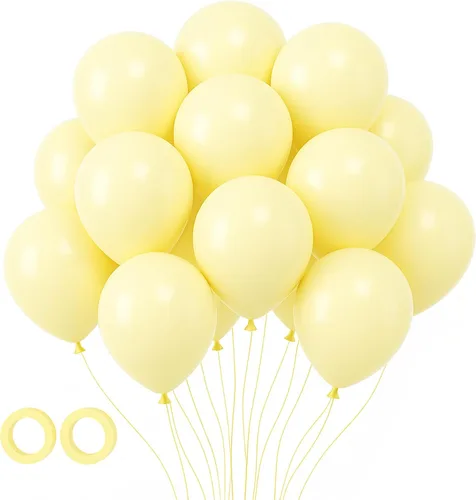 Vista 97 de Voircoloria Paquete de 90 globos de arena blanca de diferentes tamaños de 18/12/10/5 pulgadas, kit de arco de guirnalda de globos blancos arena