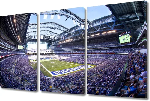 Vista 75 de TUMOVO MetLife Stadium - Decoración de pared de Nueva York, 3 piezas, lienzo, arte de pared para decoración del hogar, juegos de fútbol americano