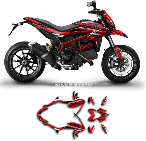 Vista 17 de Kit de adhesivos personalizados para Hypermotard Hyperstrada 821 2013 2014 2015 2016, DCTHYMS1318003-KO